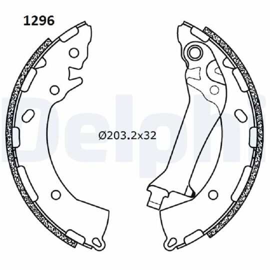 LS2180 - Brake Shoe Set 