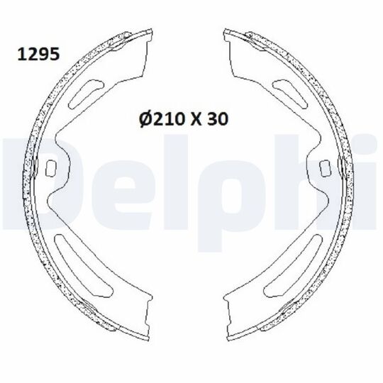 LS2179 - Brake Shoe Set, parking brake 