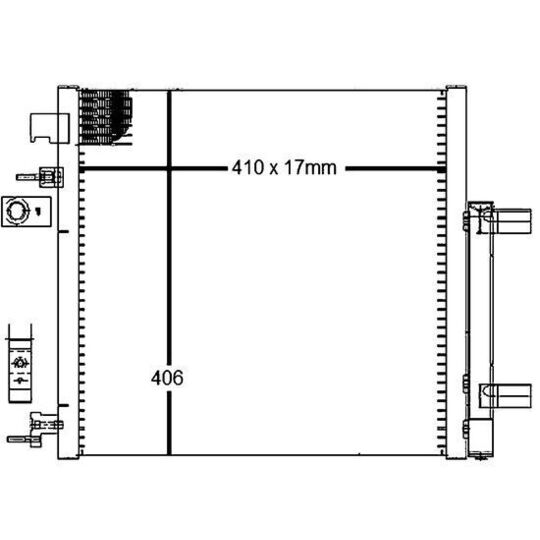 AC 128 000S - Condenser, air conditioning 