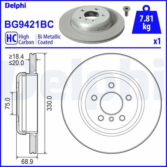 BG9421BC - Brake Disc 