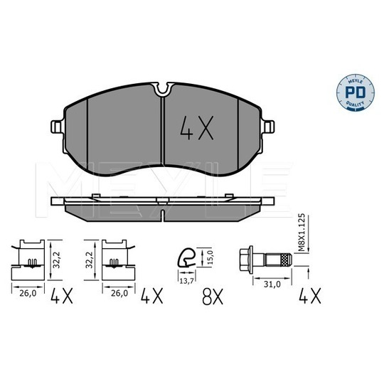 025 224 9320/PD - Brake Pad Set, disc brake 