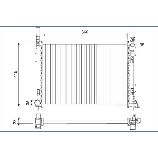 701157 - Radiator, engine cooling 