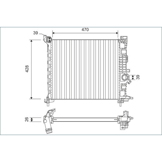 701166 - Radiator, engine cooling 