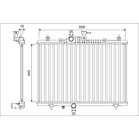 701164 - Radiator, engine cooling 