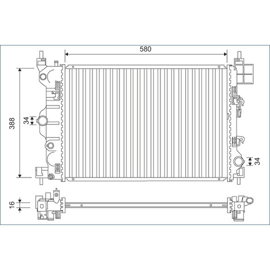 701171 - Radiator, engine cooling 