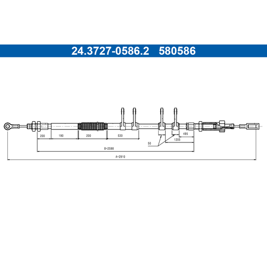 24.3727-0586.2 - Cable, parking brake 