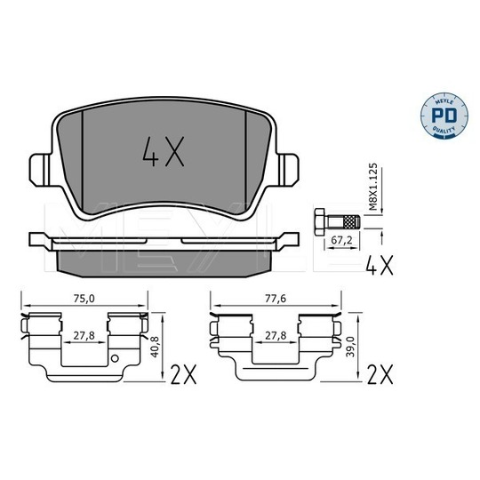 025 244 9618/PD - Brake Pad Set, disc brake 