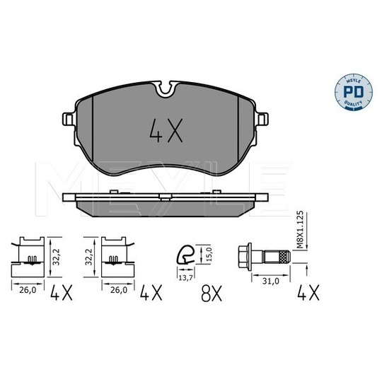 025 226 4420/PD - Brake Pad Set, disc brake 