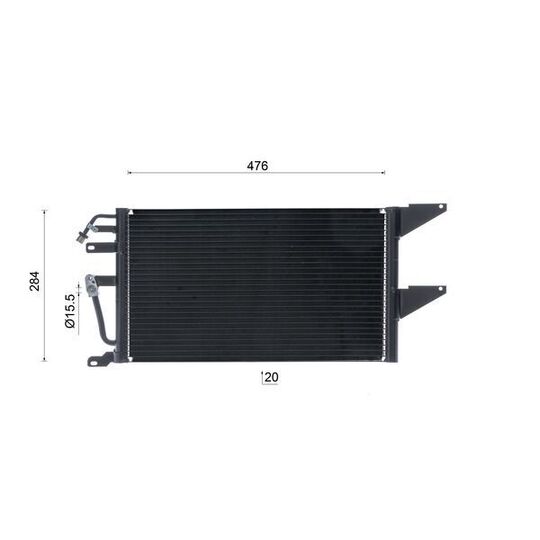 AC 1075 000S - Condenser, air conditioning 