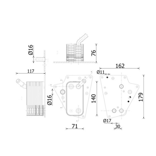 CLC 274 000S - Oil Cooler, engine oil 