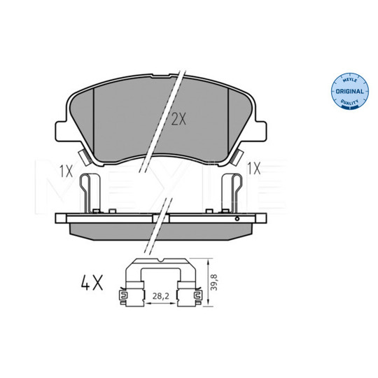 025 222 2818 - Brake Pad Set, disc brake 