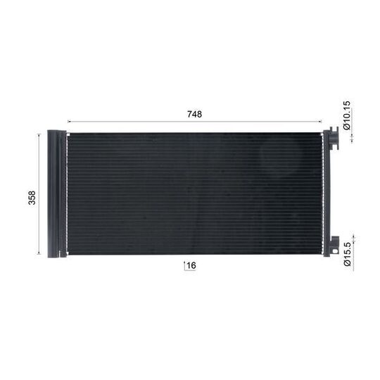 AC 945 000S - Kondensor, klimatanläggning 