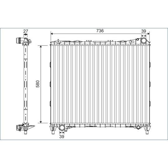 701127 - Radiator, engine cooling 