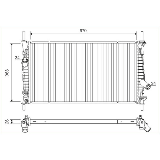 701165 - Radiator, engine cooling 