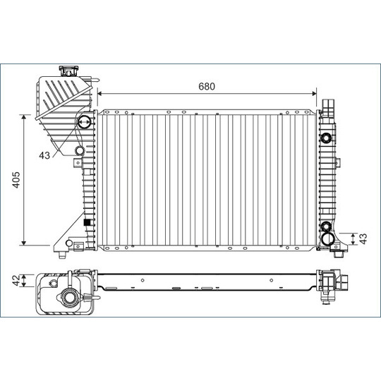 701163 - Radiator, engine cooling 