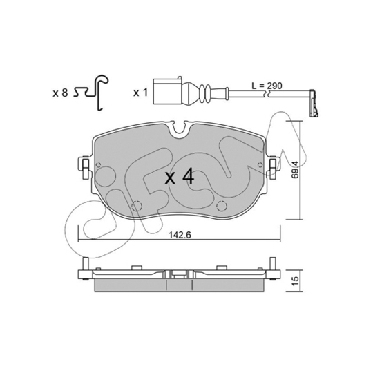 822-1319-0 - Brake Pad Set, disc brake 