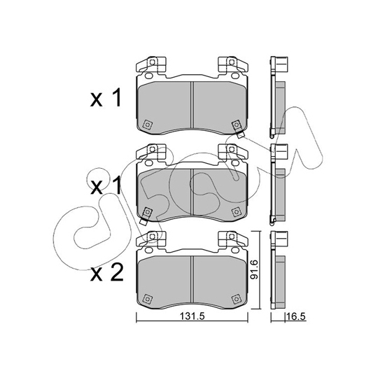 822-1306-0 - Brake Pad Set, disc brake 