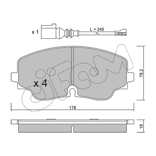 822-1316-0 - Brake Pad Set, disc brake 