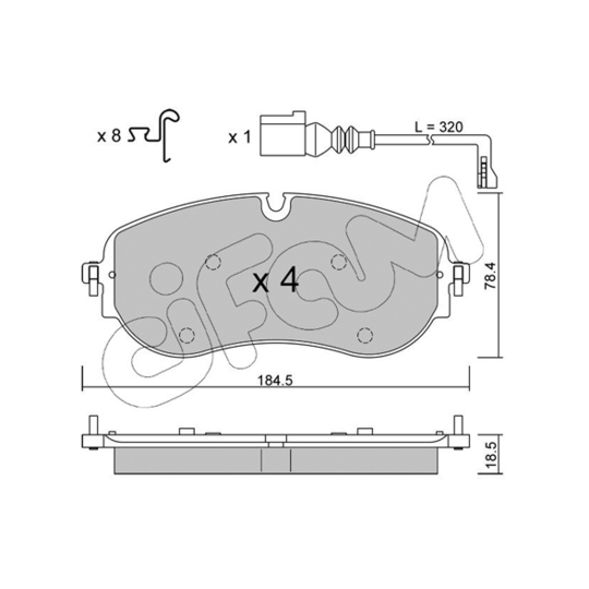 822-1320-0 - Brake Pad Set, disc brake 