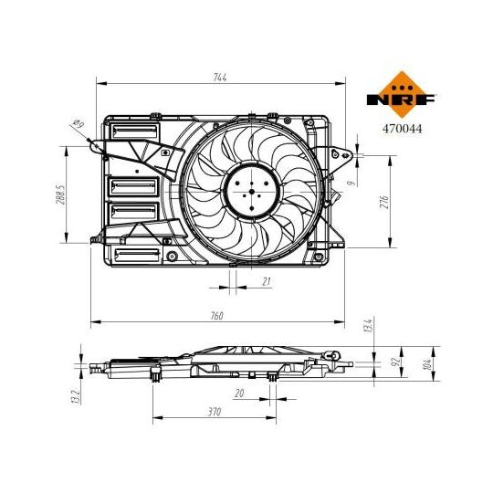 470044 - Ventilaator, mootorijahutus 