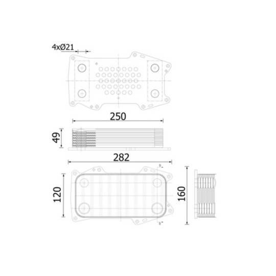 CLC 332 000S - Oljekylare, motor 