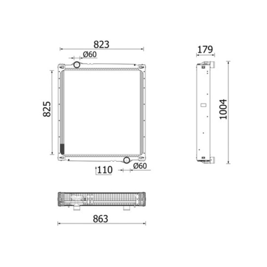 CR 2667 000P - Radiator, engine cooling 