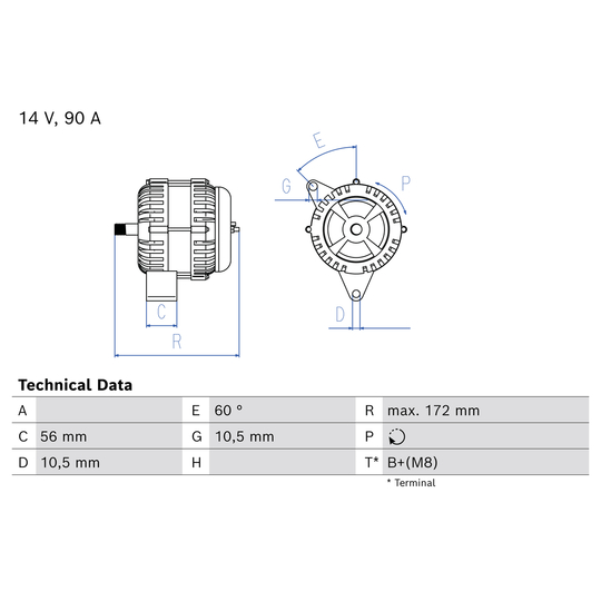 0 986 086 180 - Generaator 