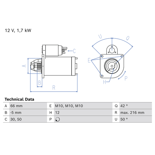 0 986 026 800 - Startmotor 