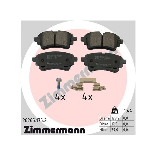 26265.175.2 - Brake Pad Set, disc brake 