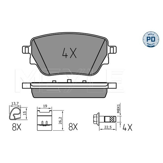 025 229 8617/PD - Brake Pad Set, disc brake 