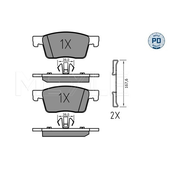 025 223 4519/PD - Brake Pad Set, disc brake 