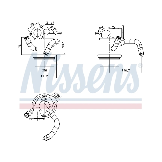 Cooler, exhaust gas recirculation