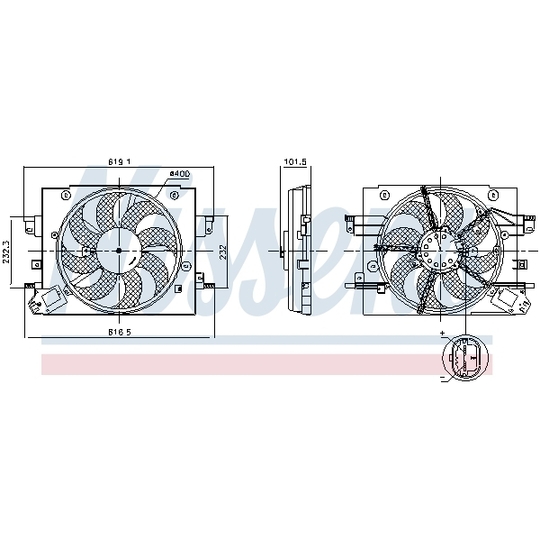 850064 - Fan, radiator 