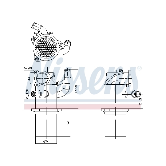 989423 - Cooler, exhaust gas recirculation 