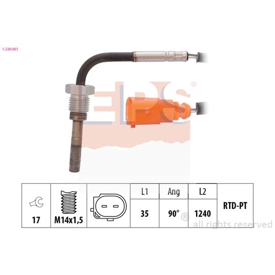 1.220.061 - Sensor, exhaust gas temperature 