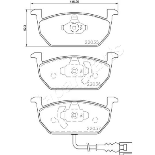 PA-0938AF - Brake Pad Set, disc brake 