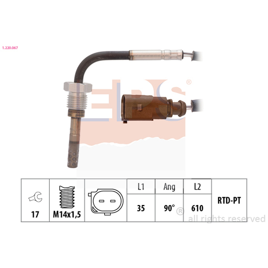 1.220.067 - Sensor, avgastemperatur 