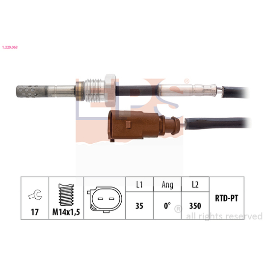 1.220.063 - Sensor, exhaust gas temperature 