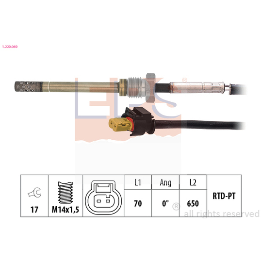 1.220.069 - Sensor, exhaust gas temperature 