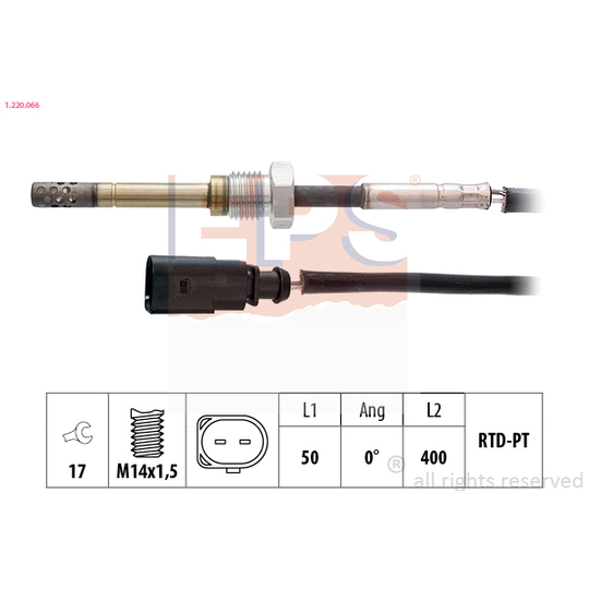 1.220.066 - Sensor, avgastemperatur 