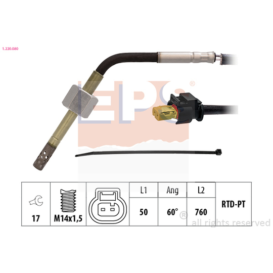 1.220.080 - Sensor, exhaust gas temperature 