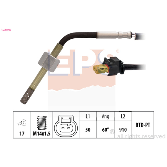 1.220.083 - Sensor, avgastemperatur 