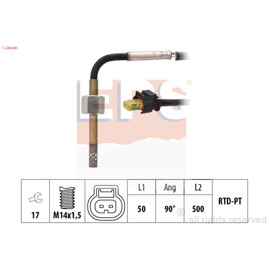 1.220.081 - Sensor, exhaust gas temperature 