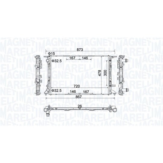 350213152100 - Radiator, engine cooling 