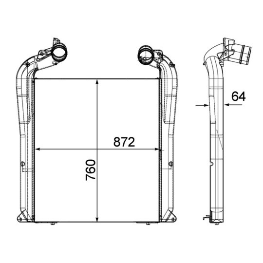 CI 144 000P - Intercooler, charger 