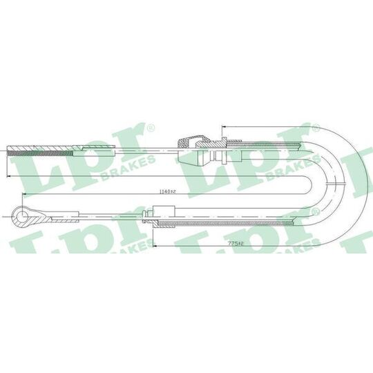 C1429B - Cable, parking brake 