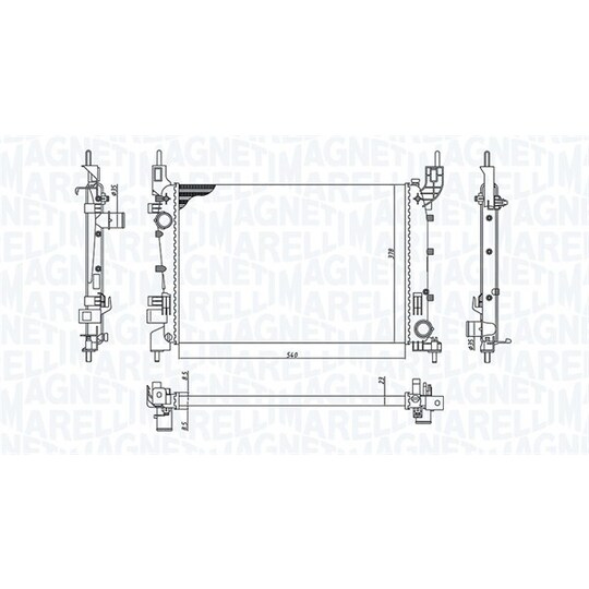 350213200400 - Radiator, engine cooling 