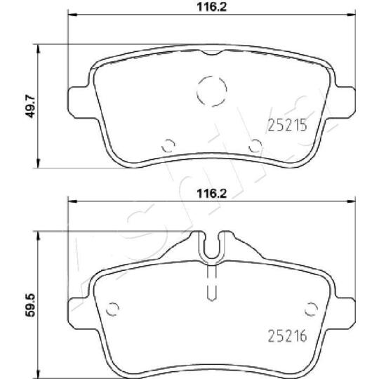 51-00-0516 - Brake Pad Set, disc brake 