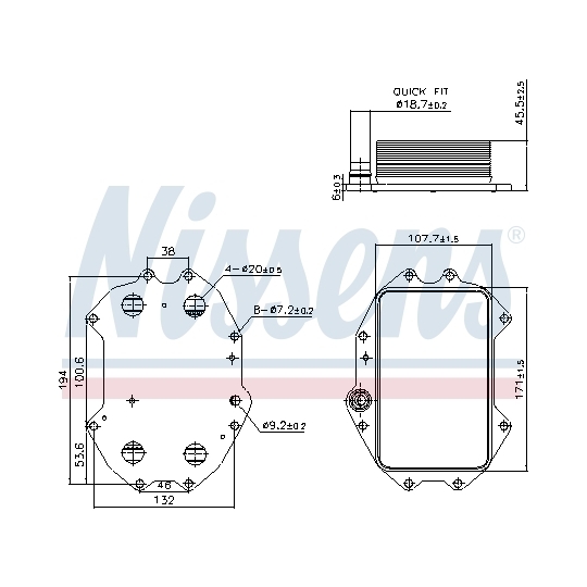 91445 - Oil Cooler, engine oil 