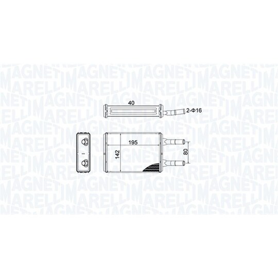 350218476000 - Heat Exchanger, interior heating 